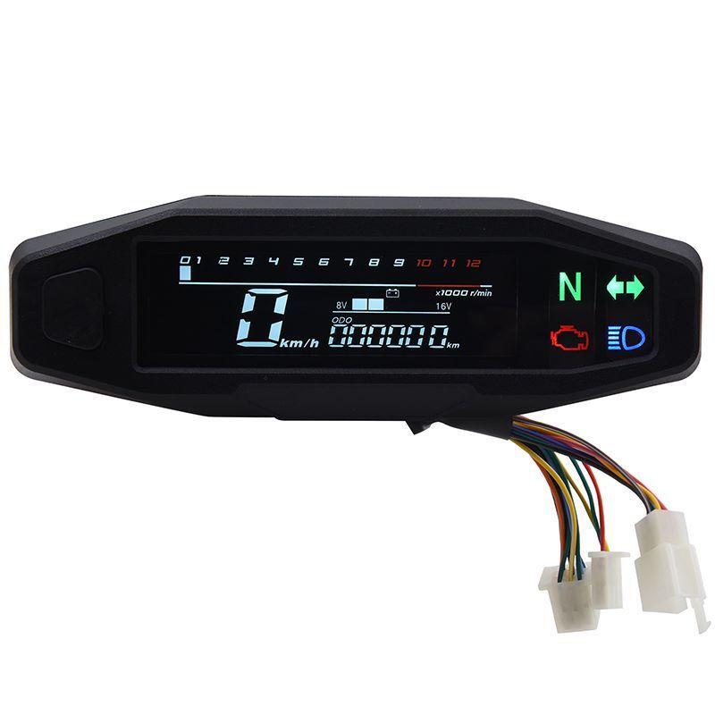 New Motorcycle Speedometer Oil Gauge Tachometer Universal Digital Meters Instrument Cluster Turn Signal Light Indicator