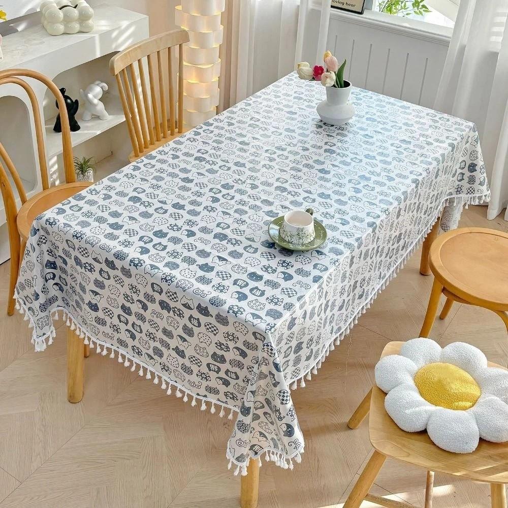 Reusable Waterproof Coated Tablecloth Rectangular Table Protection Coat  Tea Table