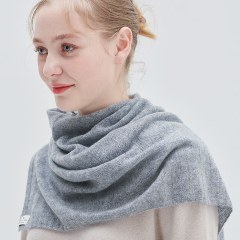 murray allan [M23AMU043]Wide button neck warmer(Melange Grey)