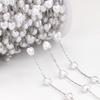 2meters 1meter Love Heart Chain Stainless Steel ABS Pearl Beads Chains for Necklace Bracelet Jewelry Making DIY Wholesale