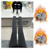 Women's High-Waist Lambswool Ribbed Leggings: Fleece-Lined, Thick, Cotton, Slim-Fit Autumn/Winter Pants for Warmth