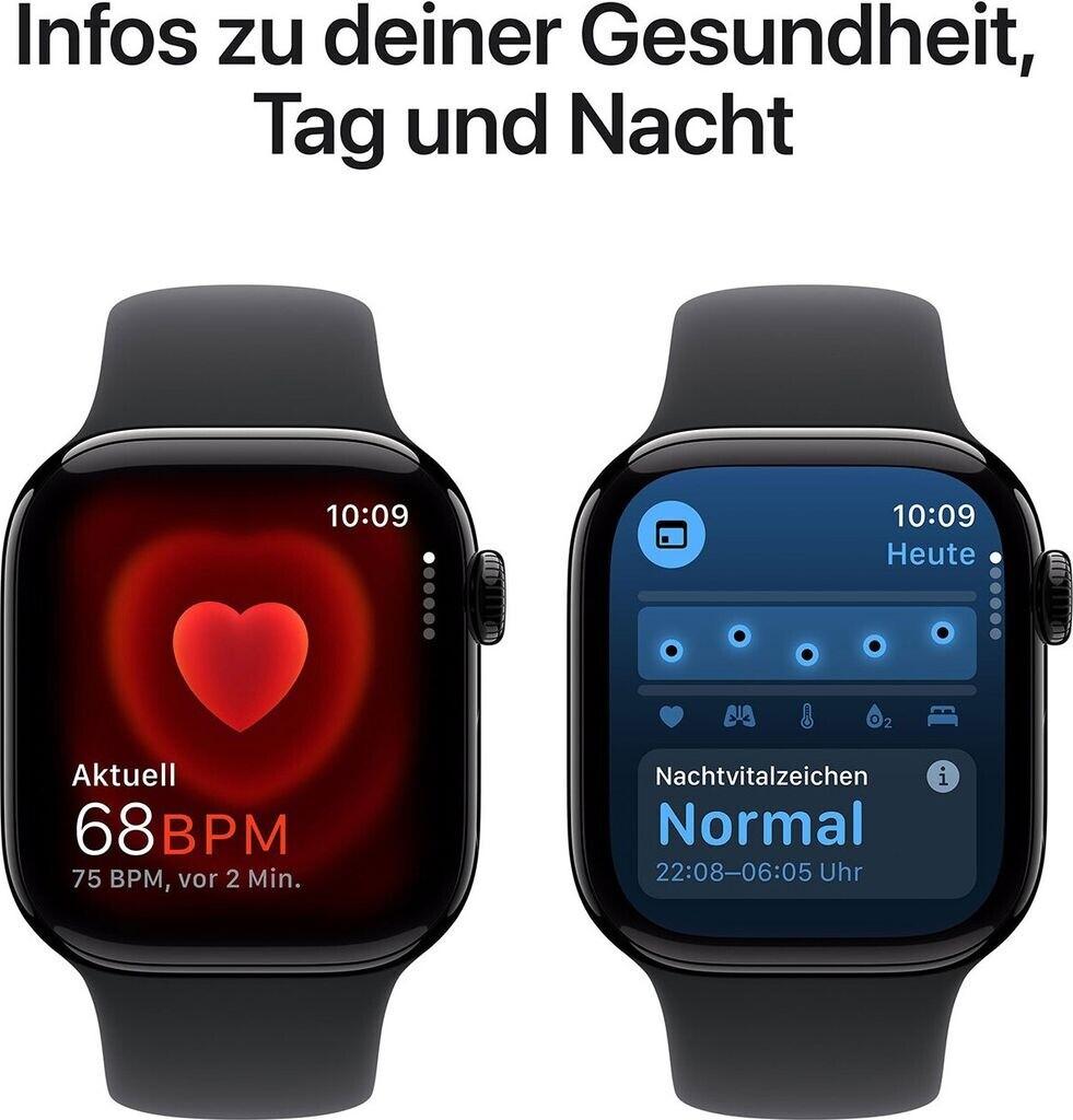 Apple Watch Series 10 4G 46mm Titan Natur Sportarmband Steingrau S/M