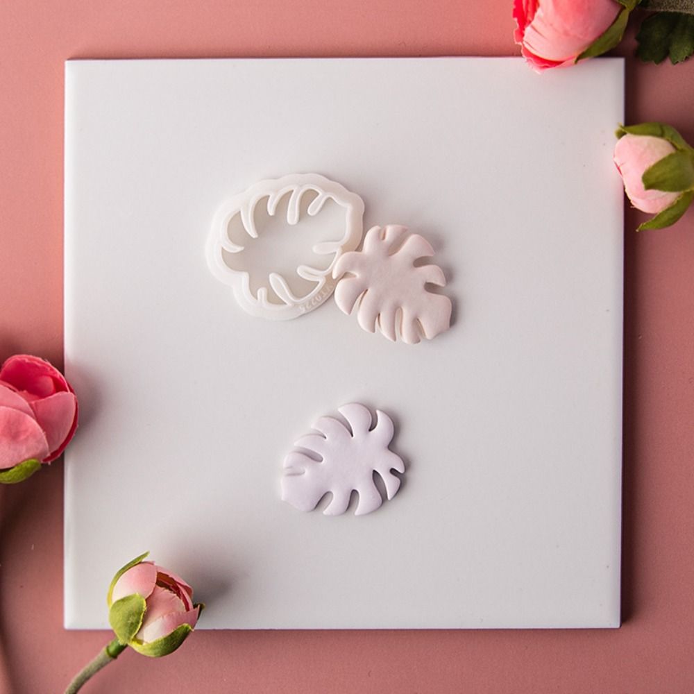 Soft Pottery Clay Mold Embossed Mold Cutting Die Pendant Leaf Polymer Clay Cutter Jewelry Making
