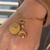 Yori Trendy Star Moon Bracelet Stainless Steel Metal Texture 18K Plated Waterproof Women Statement Jewelry 2025