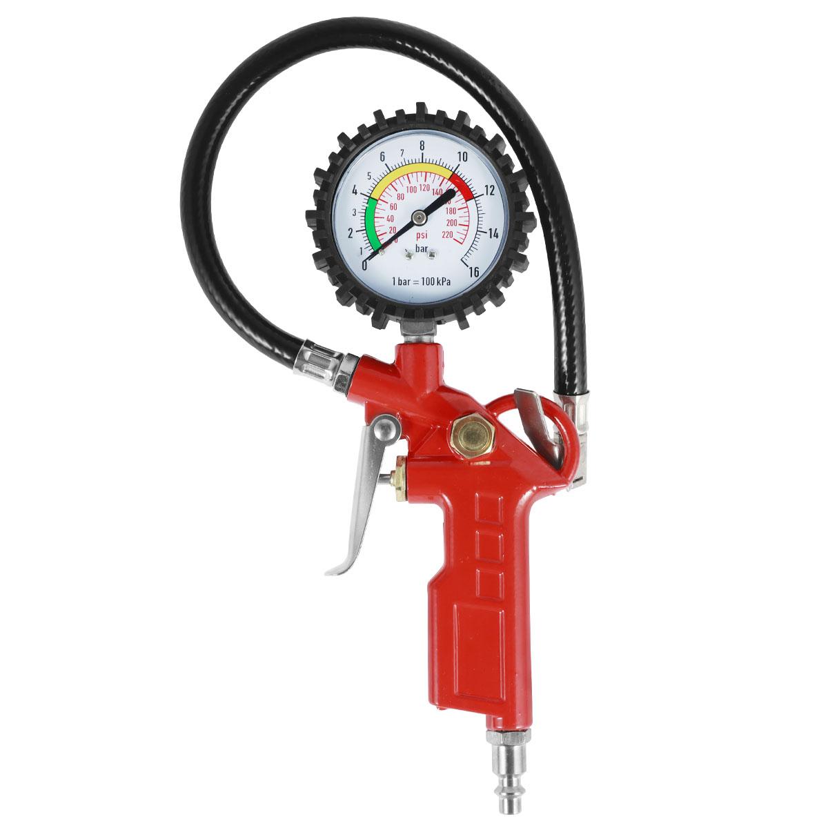 

Манометр для накачування шин 0-220PSI Точний манометр для накачування коліс Автоматичний насос для накачування шин Повітряний компресор Аксесуари червоний