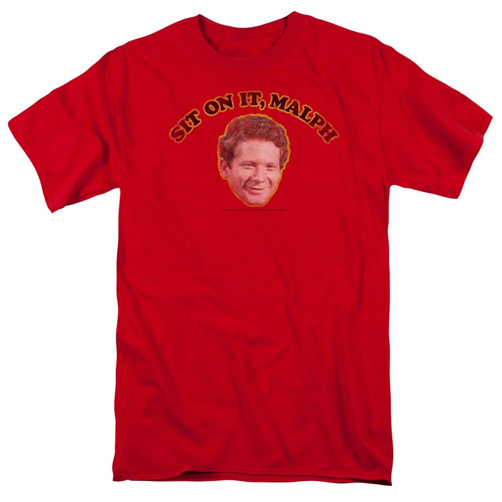 Happy Days Sit On It Malph T Shirt Mens Ralph Licensed Classic TV Show Red XXXL