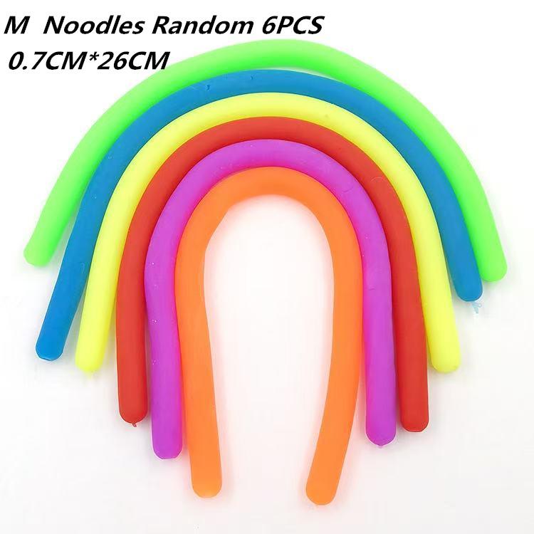 1-6 STÜCKE Lustige Einhorn Pull Wurm Nudel Zappeln Spielzeug Stretch String TPR Seil Anti Stress Spielzeug String Stress Relief Autismus Vent Spielzeug