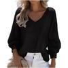 Women's Casual Fashion Long-sleeved V-neck Drawstring Sweatshirt