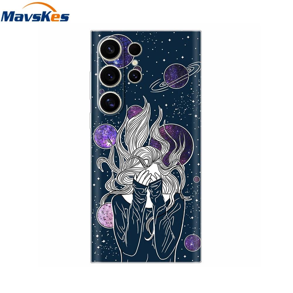 Case For Samsung S25 Ultra Cute Heart Flower Cover Soft Silicone Matte Protective Fundas For Samsung Galaxy S25+ S25 s 25 Shells