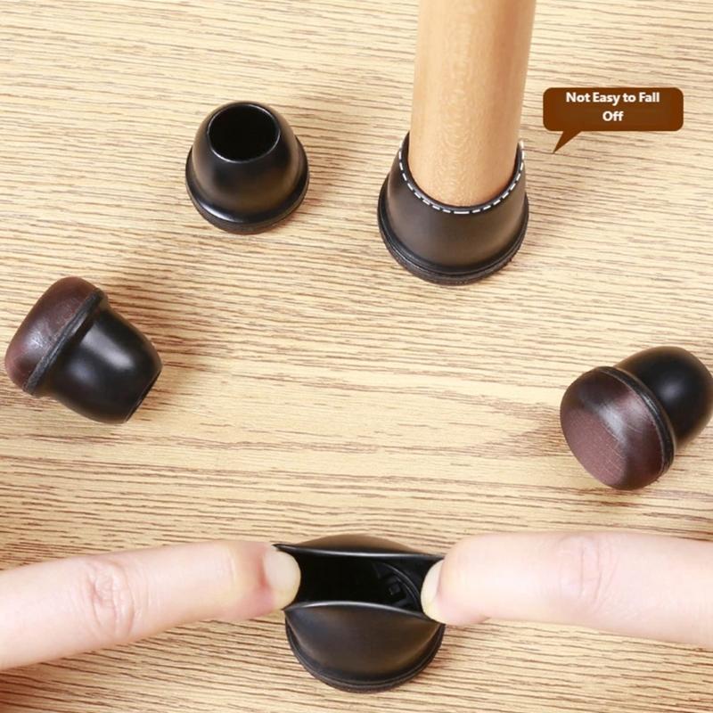 8Pack Silicone Chair Leg Round Pad For Hardwood Floor Nonslip Covers Furniture Leg Sliders Cap Reduce Noise