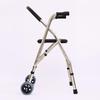 Foldable Double-Wheel Carbon Steel Walker for the Elderly