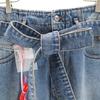 MSGM Made In Italy Wide Denim Pants 38 Blue Jeans Women Used
