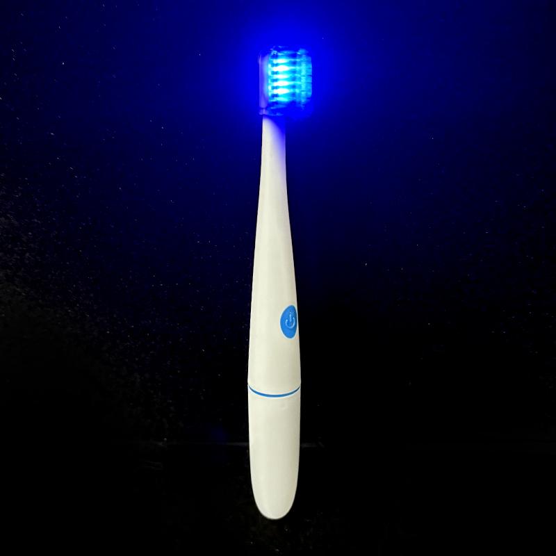 2 In 1 Optical Whitening Cleaning Toothbrush Blue Light LED Micro Vibration Toothbrush With 2 Minute Timer Whiten Teeth