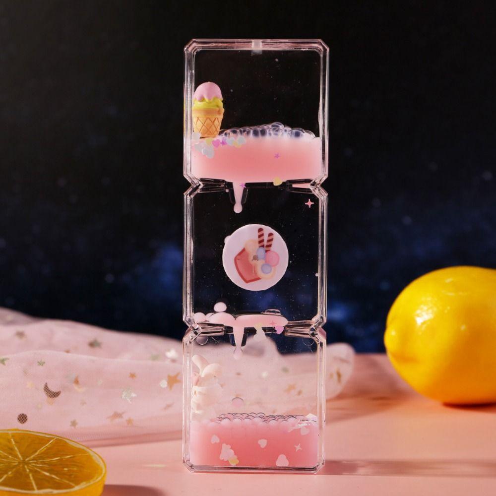 Cute Rabbit Liquid Hourglass Creative Hourglasses Timer Toys Gifts Desk Decorations  Home