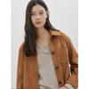 Cc Collect Belted Suede Collar Jacket C261psf513