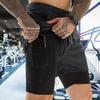 Sport Shorts Men Sportswear Double-deck Running Shorts 2 In 1 Beach Bottoms Summer Gym Fitness Training Jogging Short Pants