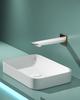 New White Gold Basin Faucet Concealed Bathroom Sink Faucet In-Wall Basin Spout Mixer Tap Set Combination Blanoir Solid Brass Tap