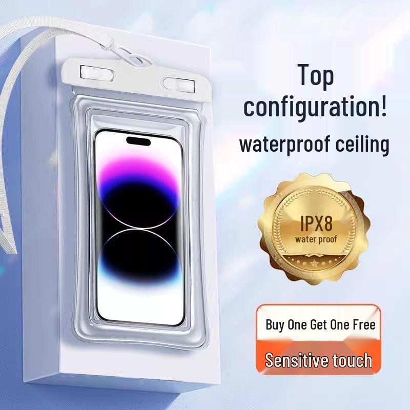 Waterproof Touchscreen Phone Pouch for Swimming, Diving, and Delivery Riders