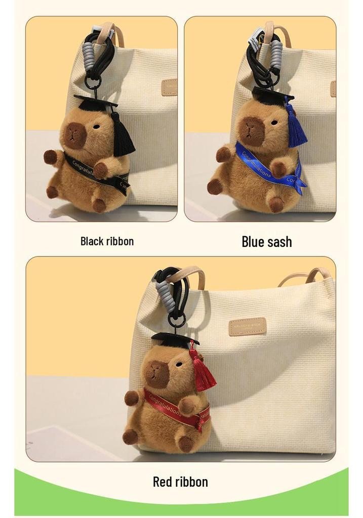 Capybara Doctor Doll Graduation Pendant Keychain - Capybara Ornament Gift