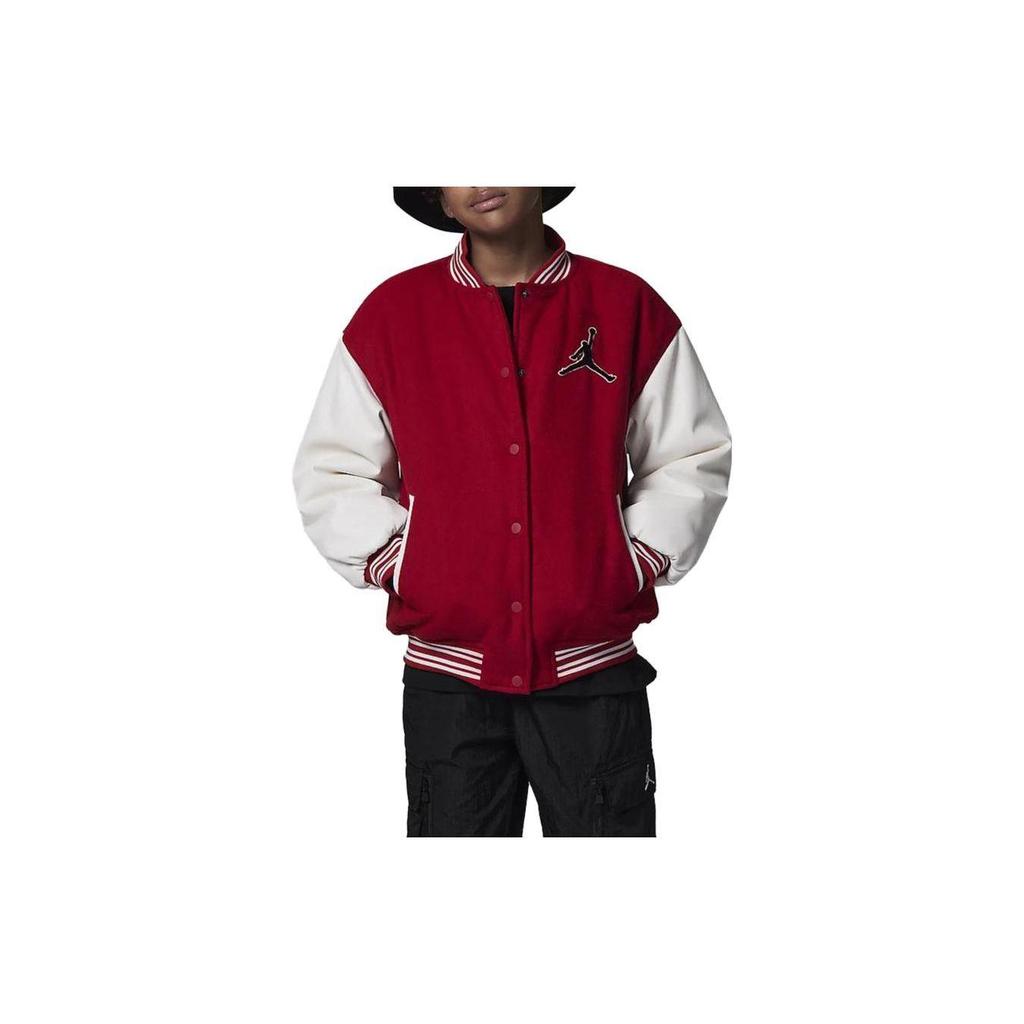 Air Jordan PS Varsity Logo Jacket Red White FV6043-687