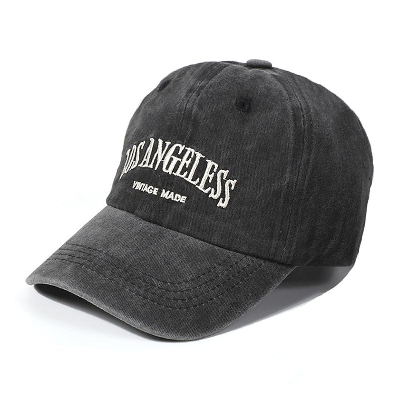 Los Angeles Slogan Baseball Cap Vintage Embroidery Solid Color Washed Distressed Hats Lightweight Adjustable Dad Hat For Women