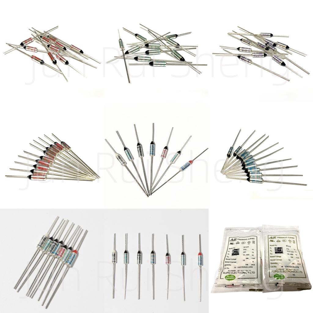 50PCS Thermal Fuse BF-X 16A 250V TF73 77 84 94 99 104 113 117 121 133 142 157 172 184 192 216 229 240 Celsius Temperature Fusing