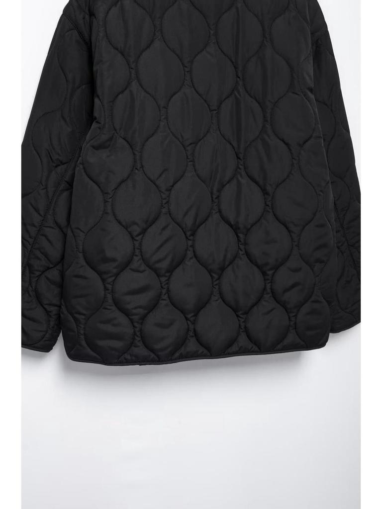 Autumn Women's Fashion Jacket with Bow Decoration - Cotton-Padded, European and American Style