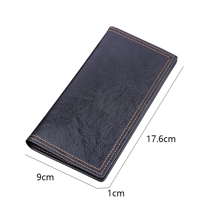Retro Oil Wax Leather Long Men's Wallet – Stylish Gift