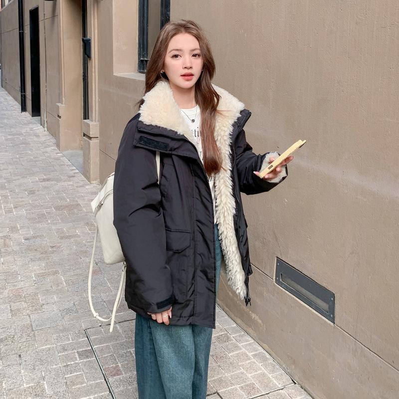 

Women s Ex-Long Down Parka Faux Fur Liner Oversized Jacket XL чёрный