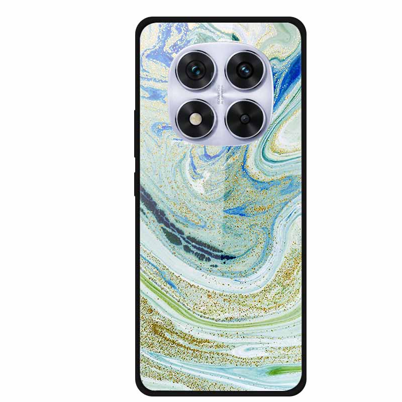 Tempered Glass Case For Xiaomi Redmi Note 14 Pro 5G Back Cover PC Hard Shockproof Cases Beer Marble Texture Cool Fashion Funda