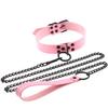 Gothic style leather sex collar SM binding props couple training instruments adult sex products