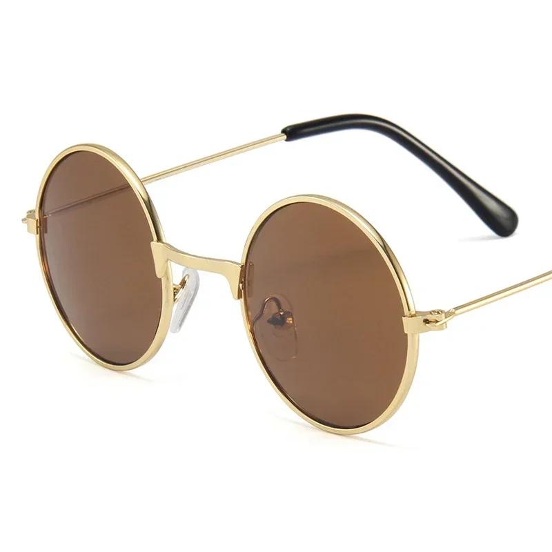 Vintage Metal Round Sunglasses for Kids Fashion Eyewear Glasses Brand Designer Vintage Sun Glasses Anime Cosplay Oculos De Sol