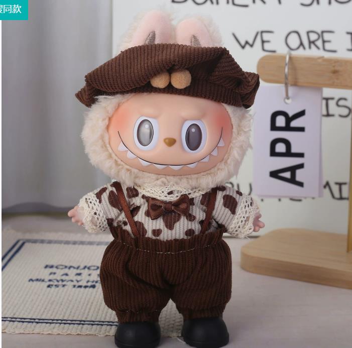 Oblečení pro panenku Labubu Oblečení 17cm Vyměnitelné Módní Kostým pro Plyšové Hračky