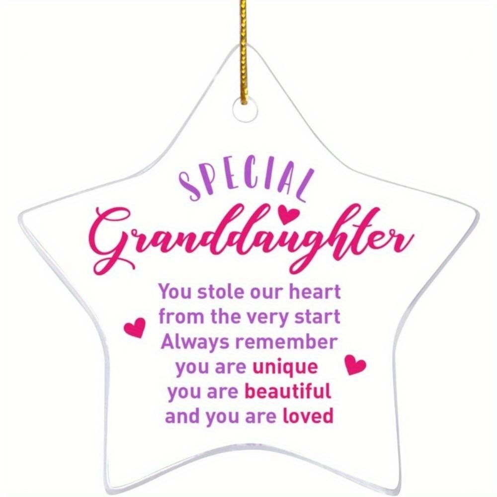 

You Are Unique granddaughter Christmas decoration, perfect for birthdays and New Year. чистый