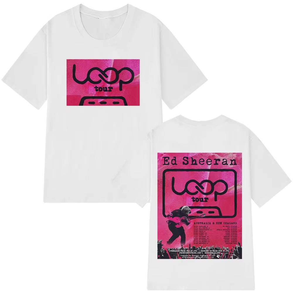 Ed Sheeran Loop Tour Australia and New Zealand 2026 Tour T Shirt Men's Women Aesthetic T-shirts Summer Casual T-shirts Fan Gifts