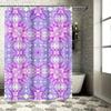 Purple Watercolor Shower Curtain with Kite Pattern for Bathroom Decor Modern Home Decor Bath Mat Set