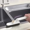 Rotating Multifunctional Crevice Cleaning Brush With Stiff Bristles Two-In-One Bathroom Tile Floor Crevice Brush With Dead Ends