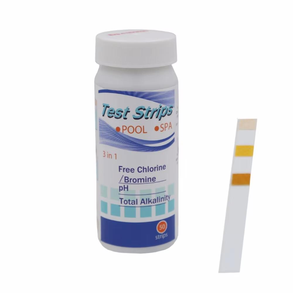 50pcs 6 In 1 Chlorine PH Test Strips Swimming Pool Spa Water Test Paper Hardness Chlorine Alkalinity PH Cyanuric Bromine Detect