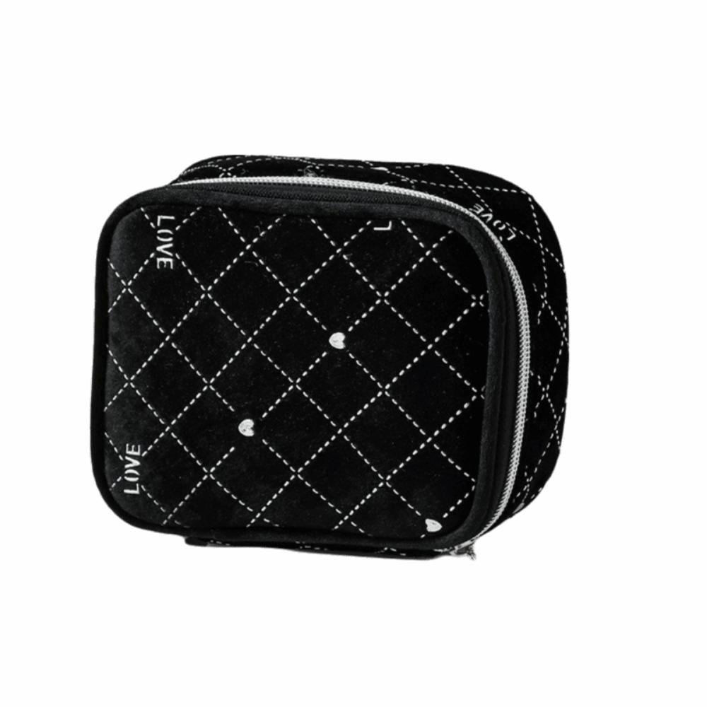 

Portable Velvet Makeup Bag Cute Ladies Coin Purse Mini Makeup Bag Travel Accessories