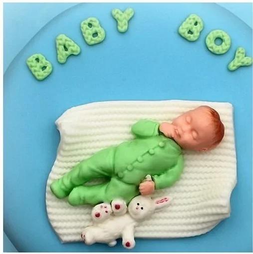 3D Boy Girl Baby Silicone Cake Mold Baby Party Fondant Cake Decorating Tools Cake Decoration Accessories
