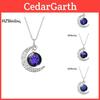 Stunning Zodiac Moonlight Gemstone Necklace In Geometric Design For Fashion Lovers