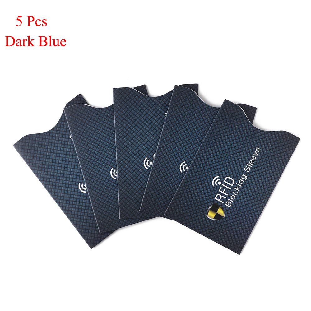 5PCS New Aluminium Bank Anti-theft RFID Blocking Sleeve Wallet Protect Case Cover Card Holder