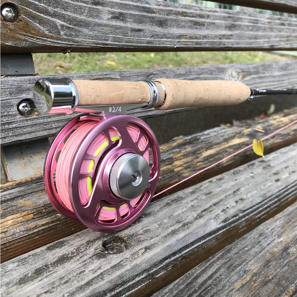 Carretel de mosca river peak evo (#24, amarelo bambu)