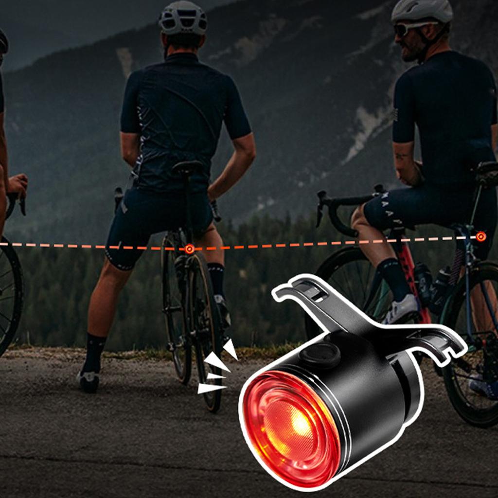 LED Bicycles Tail Lamp Mountain Bike Rear Light Brake Sensing Rear Light for Enhancing Night Cycling Safety