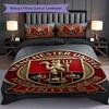 Glory Devils Rise Three-piece set (1 * duvet cover + 2 * pillowcase, without core) 2D Flat Duvet cover and pillowcase Bedding set Soft and comfortable