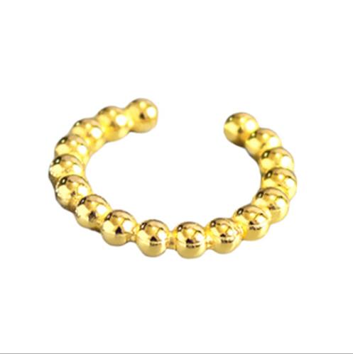

New Simple Small Fresh Light Bead Female 925 Sterling Silver Jewelry Personality Sweet Round Bead Popular Opening Rings TYB465 золотий