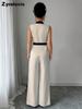 Autumn Chic Elegant Camisole High-Rise Straight Leg Pants Women's Set Women's Suit Vest Set