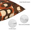 Custom 70s Pattern Retro Inustrial In Orange And Dark Brown Cushion Cover Modern Geometric Soft Nordic Pillow Living Room