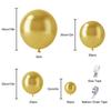 Metallic Gold Latex Balloons Set, Multi-Size Balloon Arch Kit for Birthday Party, Wedding, Graduation, Baby Shower Decorations