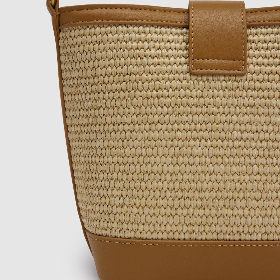 Женская сумка через плечо из соломенной ткани для отдыха — фото 4